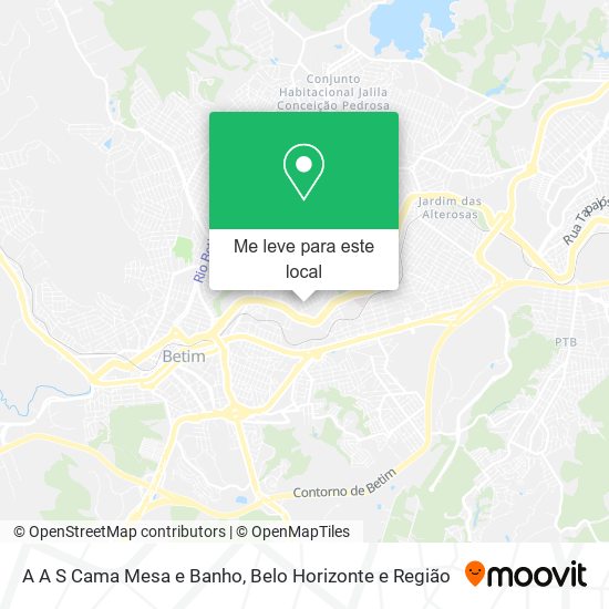 A A S Cama Mesa e Banho mapa