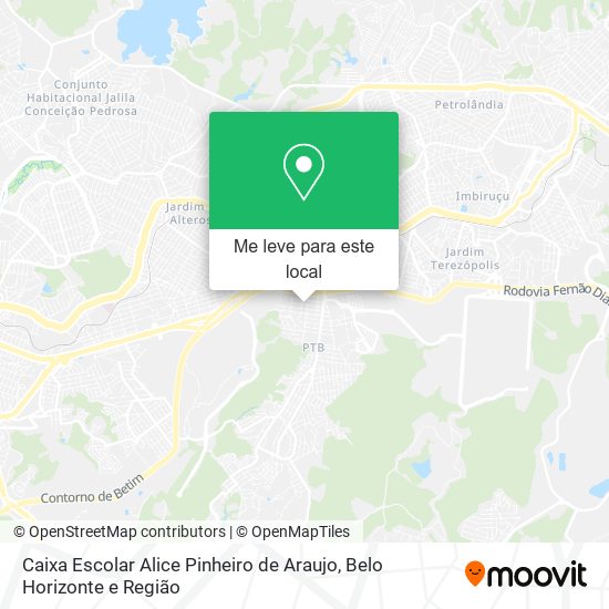 Caixa Escolar Alice Pinheiro de Araujo mapa