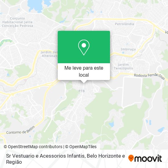 Sr Vestuario e Acessorios Infantis mapa