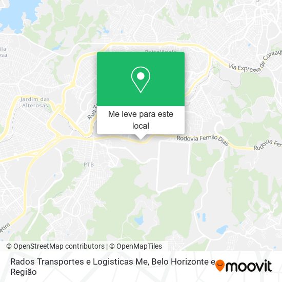 Rados Transportes e Logisticas Me mapa