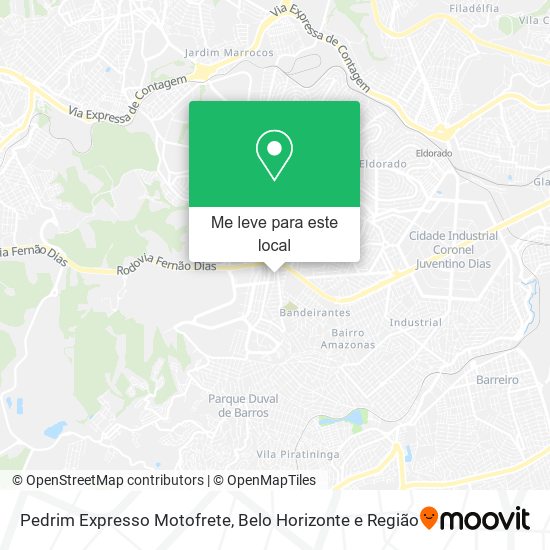 Pedrim Expresso Motofrete mapa