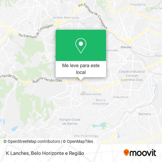 K Lanches mapa