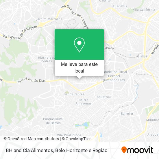BH and Cia Alimentos mapa
