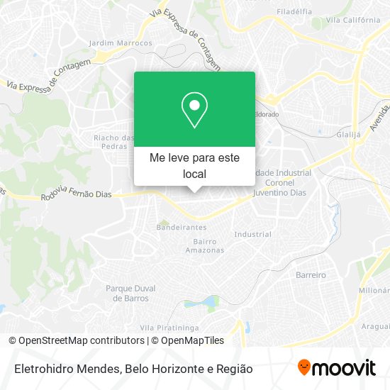 Eletrohidro Mendes mapa