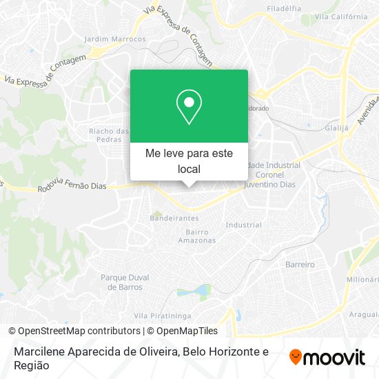 Marcilene Aparecida de Oliveira mapa