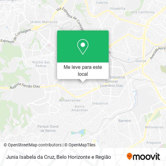 Junia Isabela da Cruz mapa