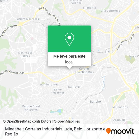 Minasbelt Correias Industriais Ltda mapa