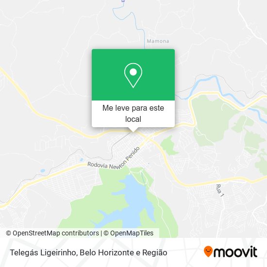 Telegás Ligeirinho mapa