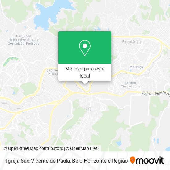 Igreja Sao Vicente de Paula mapa