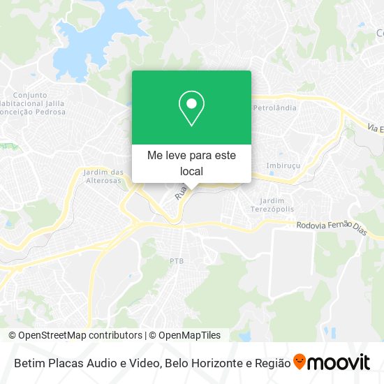 Betim Placas Audio e Video mapa