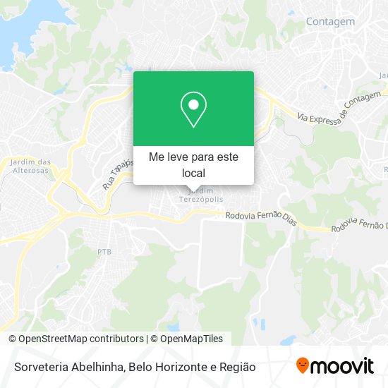 Sorveteria Abelhinha mapa