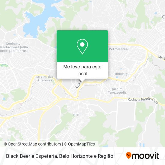 Black Beer e Espeteria mapa