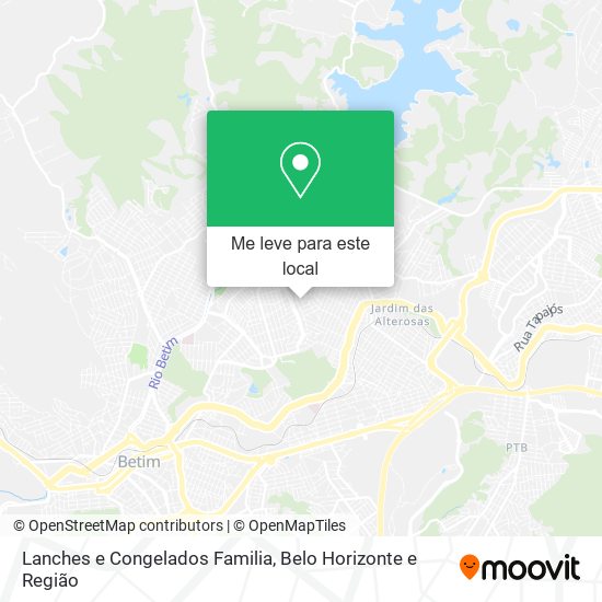 Lanches e Congelados Familia mapa