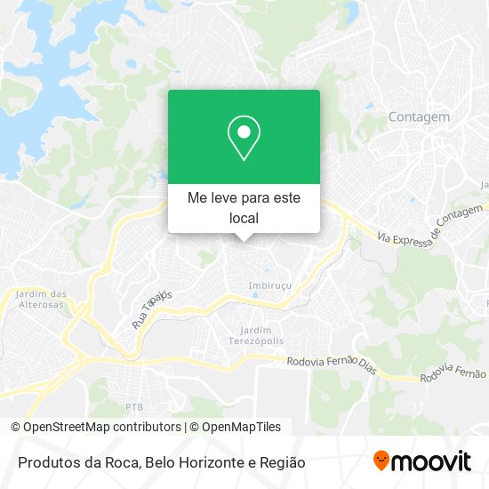 Produtos da Roca mapa