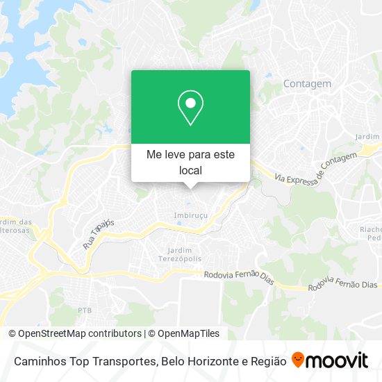 Caminhos Top Transportes mapa