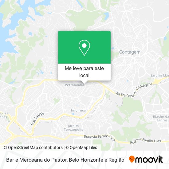 Bar e Mercearia do Pastor mapa
