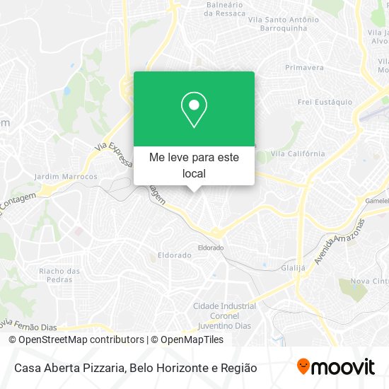 Casa Aberta Pizzaria mapa