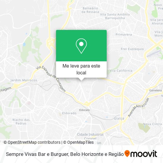 Sempre Vivas Bar e Burguer mapa