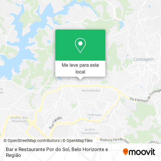 Bar e Restaurante Por do Sol mapa