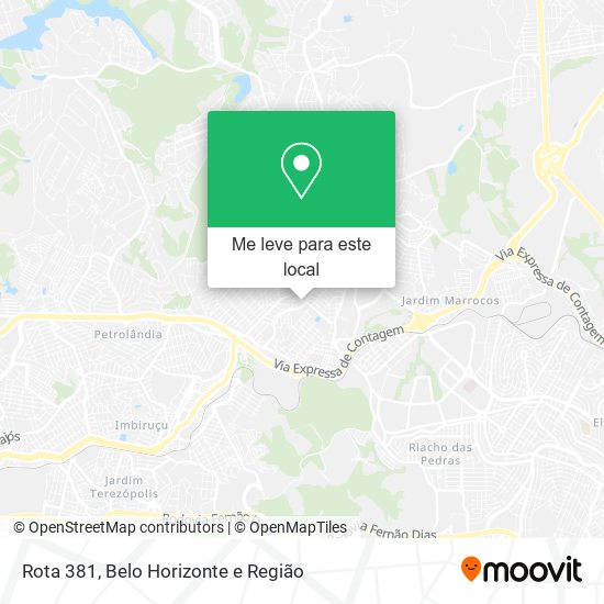 Rota 381 mapa