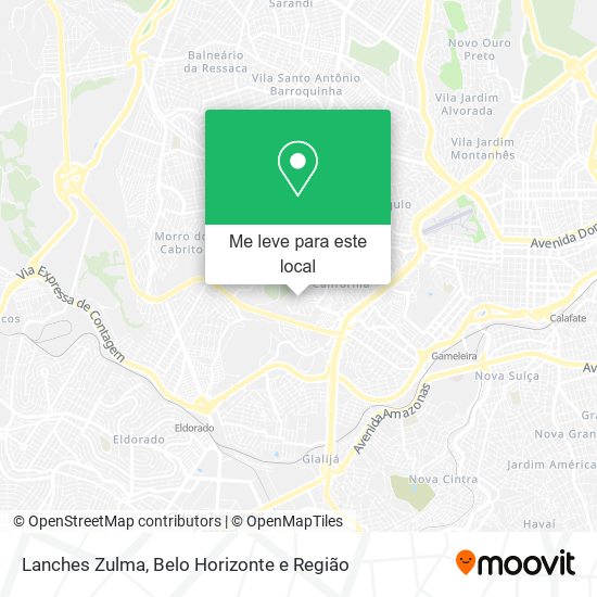 Lanches Zulma mapa