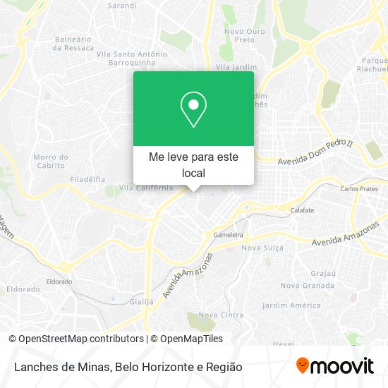 Lanches de Minas mapa