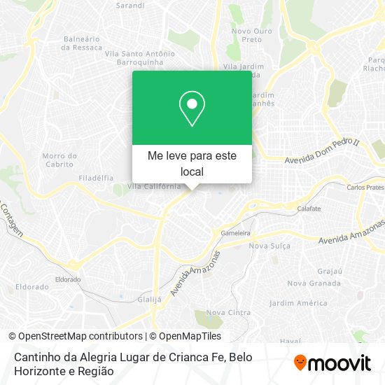 Cantinho da Alegria Lugar de Crianca Fe mapa