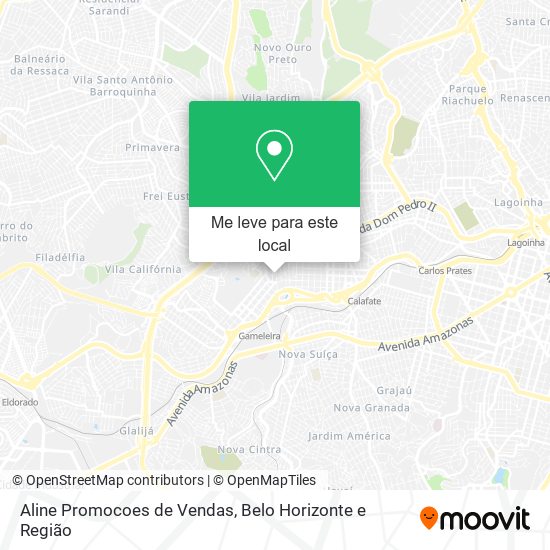 Aline Promocoes de Vendas mapa