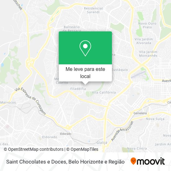 Saint Chocolates e Doces mapa