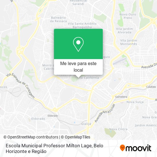 Escola Municipal Professor Milton Lage mapa