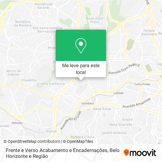 Frente e Verso Acabamento e Encadernações mapa