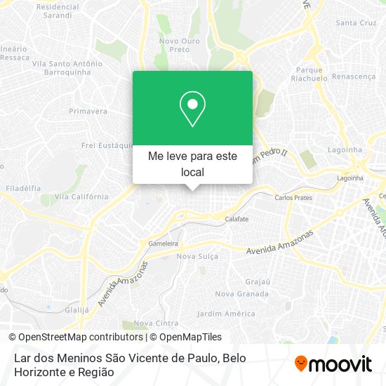 Lar dos Meninos São Vicente de Paulo mapa