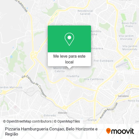Pizzaria Hamburgueria Corujao mapa