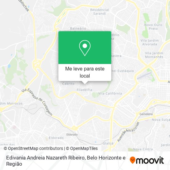 Edivania Andreia Nazareth Ribeiro mapa