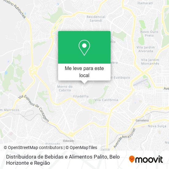 Distribuidora de Bebidas e Alimentos Palito mapa