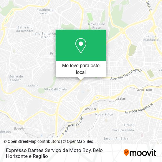Expresso Dantes Serviço de Moto Boy mapa