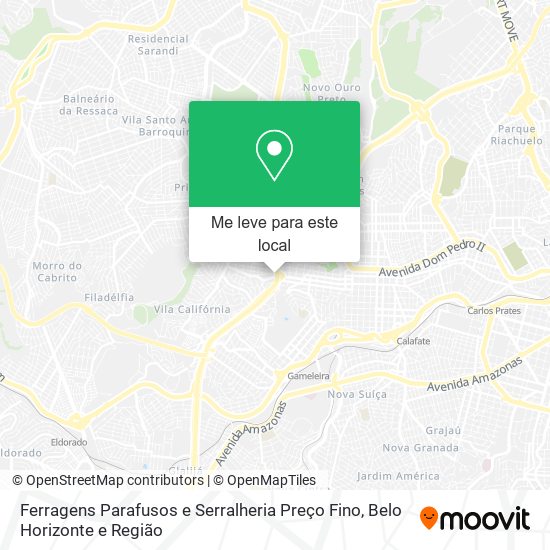 Ferragens Parafusos e Serralheria Preço Fino mapa