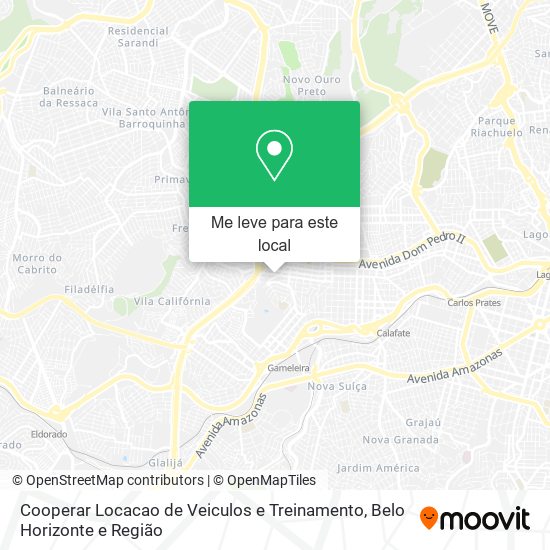 Cooperar Locacao de Veiculos e Treinamento mapa