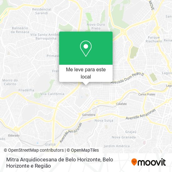 Mitra Arquidiocesana de Belo Horizonte mapa