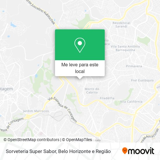 Sorveteria Super Sabor mapa