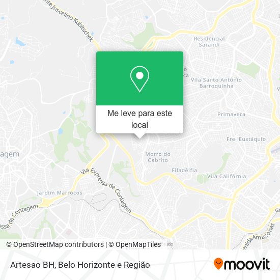 Artesao BH mapa