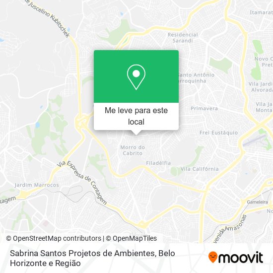 Sabrina Santos Projetos de Ambientes mapa