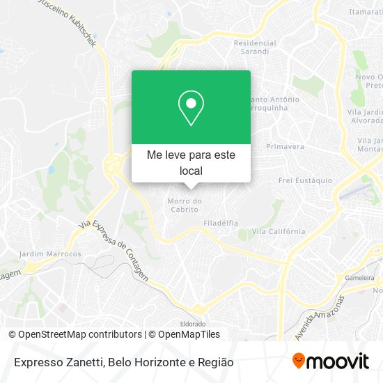 Expresso Zanetti mapa