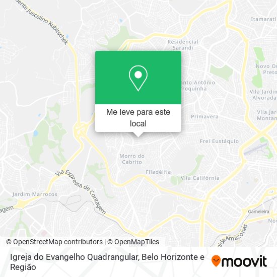 Igreja do Evangelho Quadrangular mapa