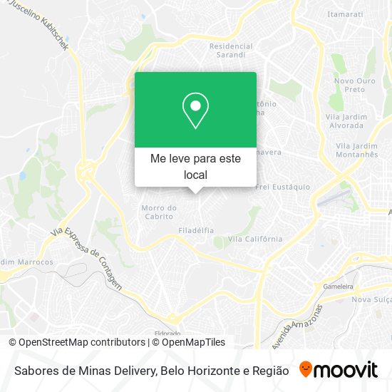 Sabores de Minas Delivery mapa