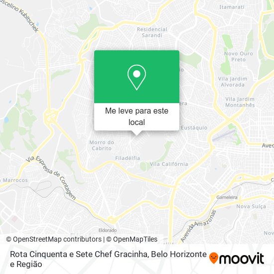 Rota Cinquenta e Sete Chef Gracinha mapa