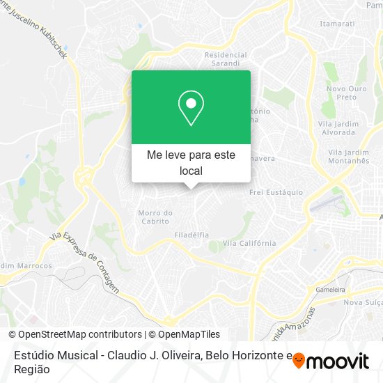 Estúdio Musical - Claudio J. Oliveira mapa