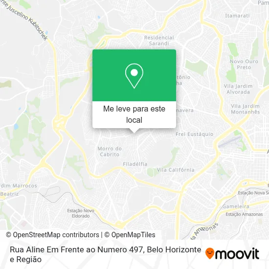Rua Aline Em Frente ao Numero 497 mapa