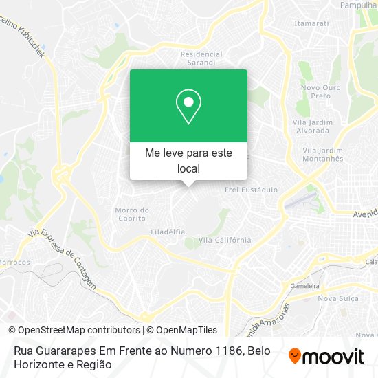 Rua Guararapes Em Frente ao Numero 1186 mapa