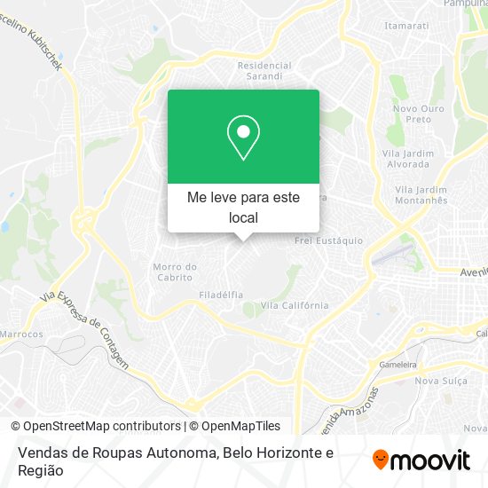 Vendas de Roupas Autonoma mapa